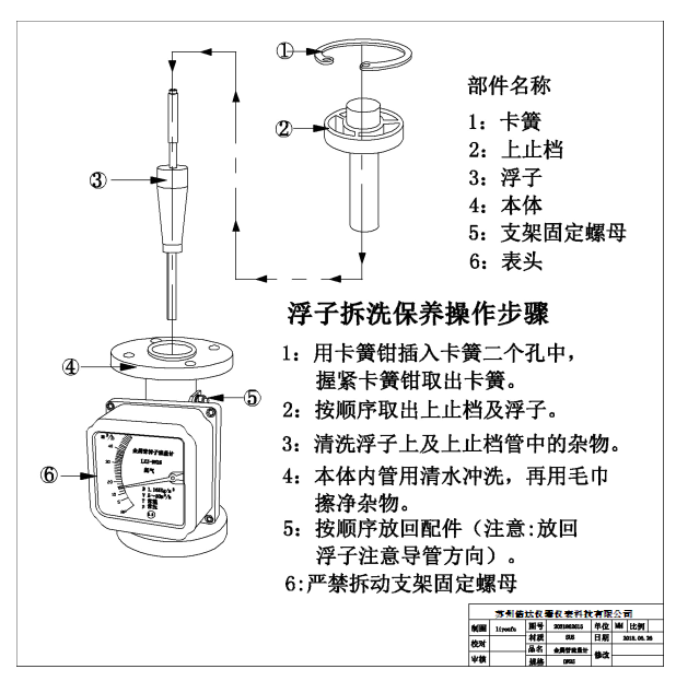 金属转子流量计的简单保养清洗方法